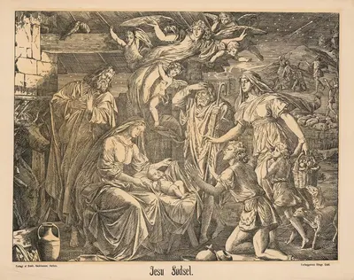 Рождество Иисуса by Братя Бакхаузен, 1889 — digital art print download