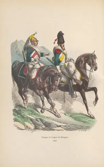 Дракон и супервизор драконов by Ипполит Белланж, 1844 — digital art print download