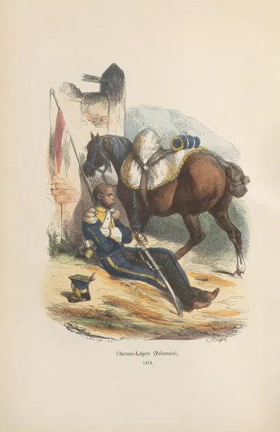 Легкие кавалеристы (поляки), 1812 by Ипполит Белланж, 1844 — digital art print download