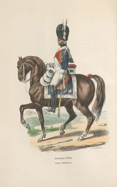 Элитный жандарм. Императорская гвардия by Ипполит Белланж, 1844 — digital art print download