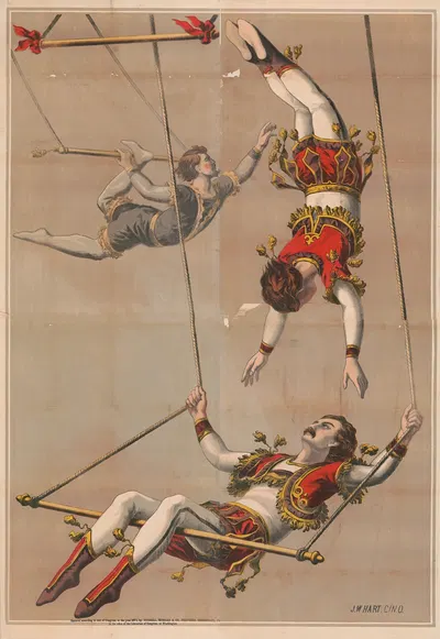 Акробатический номер by Дж. В. Харт, 1871 — digital art print download