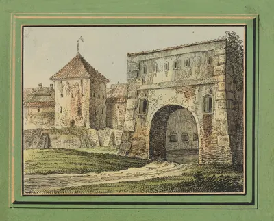 Брама Нова и Башня Ковалей by Ежи Глоговский, 1834-1839 — digital art print download