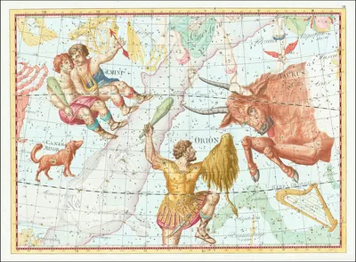 Taurus… Coelum Stellatum by Johann Elert Bode, 1801 — digital art print download