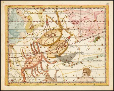 Scorpio & Libra by Johann Elert Bode, 1805 — digital art print download