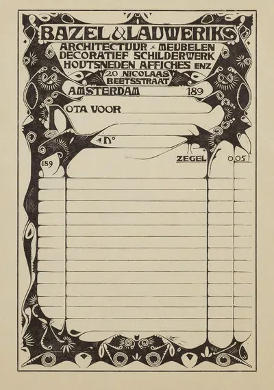 Beschrijving Nota; Bazel en Lauweriks by Karel de Bazel, 1925 — digital art print download