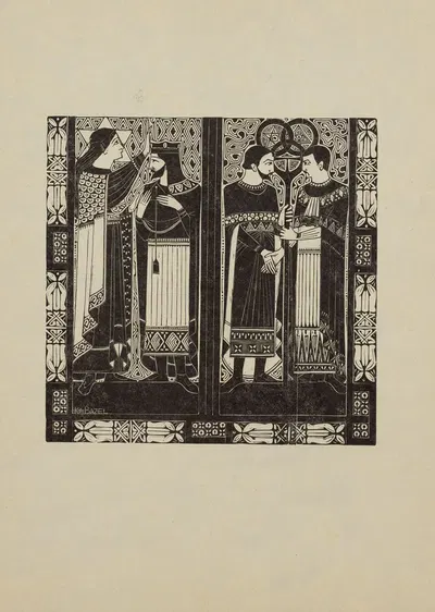 Gedeelte van de omslag van het jubileumnummer van Architectura by Karel de Bazel, 1925 — digital art print download