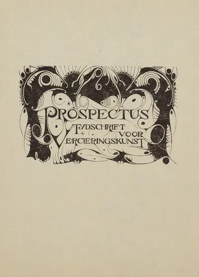 Hoofd voor een prospectus van het Tijdschrift voor versieringskunst by Karel de Bazel, 1925 — digital art print download