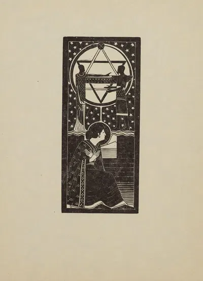 In de ruïnen eener tempel – II by Karel de Bazel, 1925 — digital art print download