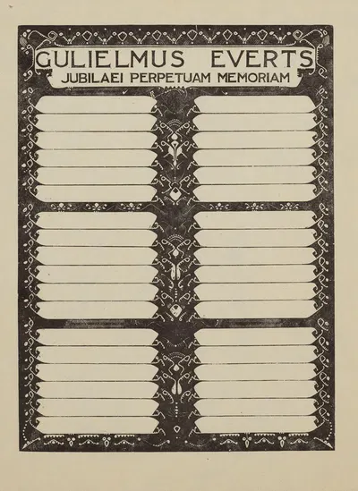 Pagina van een oorkonde by Karel de Bazel, 1925 — digital art print download