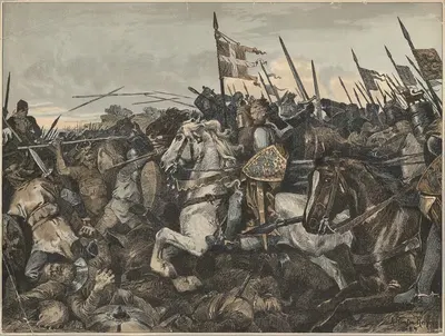 Вольмерслагет (битва Вальдемара) by Карл Хансен Рейстрюп — digital art print download