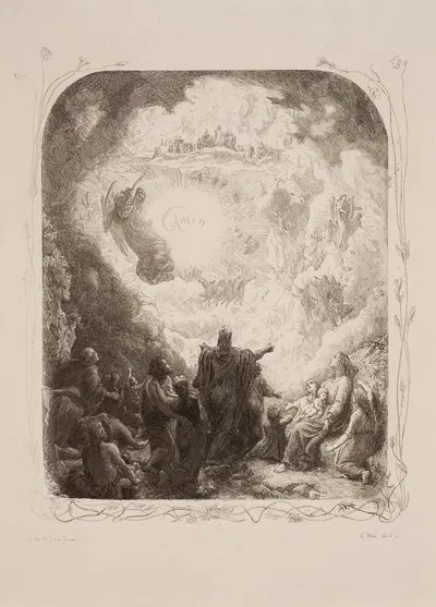 The Lord's Prayer Pl.01 by Lorenz Frølich, 1863 — digital art print download