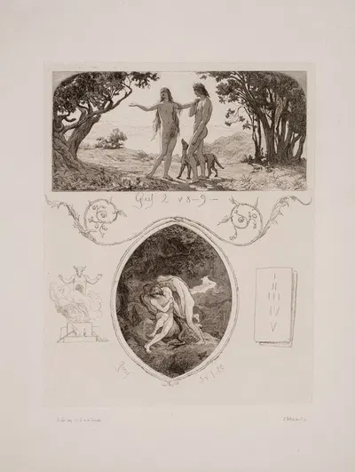 The Lord's Prayer Pl.04 by Лоренц Фрёлих, 1863 — digital art print download