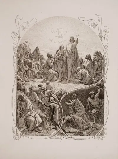 The Lord's Prayer Pl.05 by Лоренц Фрёлих, 1863 — digital art print download