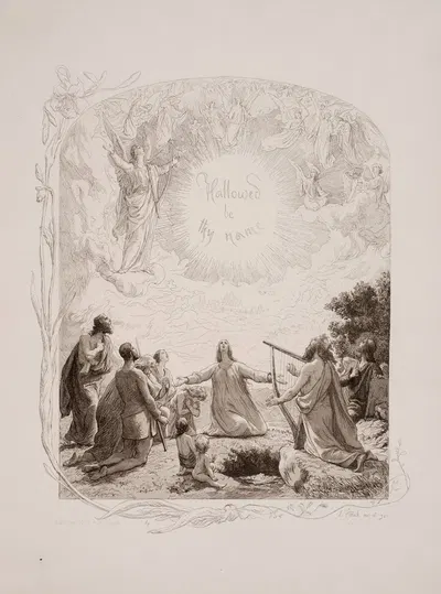 The Lord's Prayer Pl.06 by Lorenz Frølich, 1863 — digital art print download
