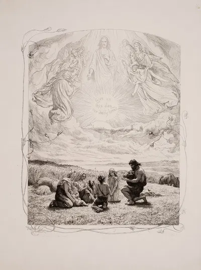 The Lord's Prayer Pl.09 by Лоренц Фрёлих, 1863 — digital art print download