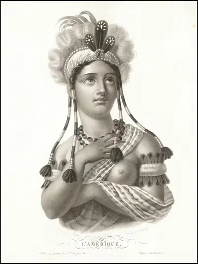 Америка by Ноэль Франсуа Бертран — digital art print download