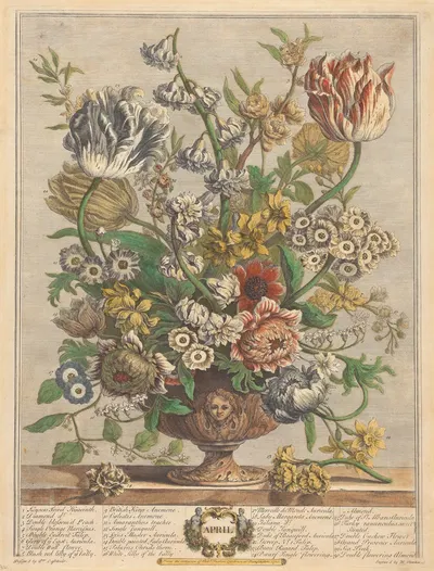 April by Pieter Casteels III, 1730 — digital art print download