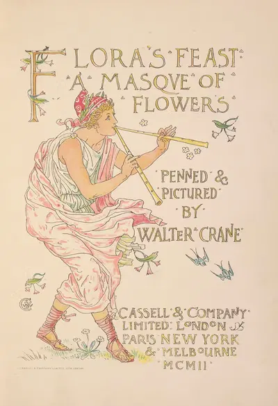Flora's feast; A masque of flowers Pl.01 by Walter Crane, 1902 — digital art print download