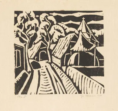 Dorpsweg by Jo Bezaan, 1923 — digital art print download