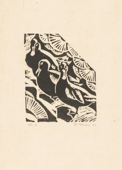 Drie eenden by Jo Bezaan, 1923 — digital art print download