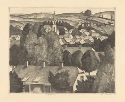 Hamoir by Jo Bezaan, 1904-1938 — digital art print download