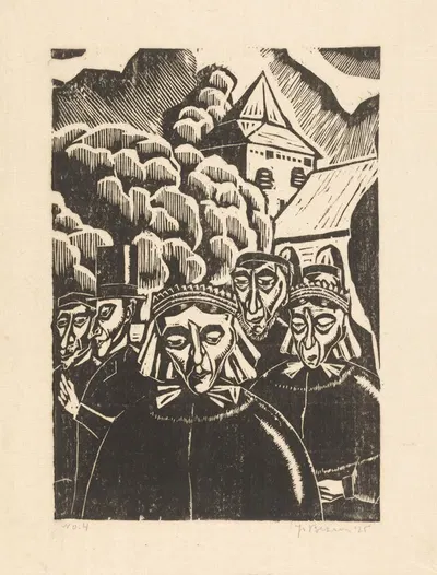 Kerkgang by Jo Bezaan, 1925 — digital art print download