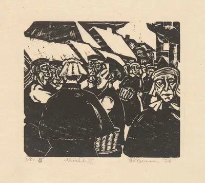 Markt II by Jo Bezaan, 1926 — digital art print download