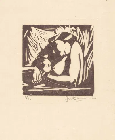 Moeder met kind by Jo Bezaan, 1920 — digital art print download