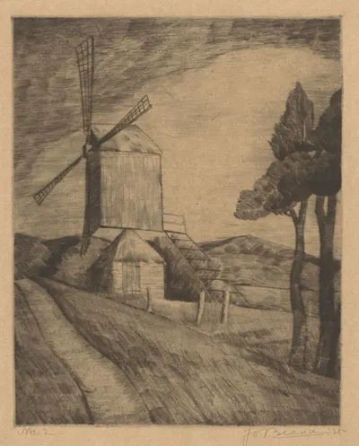 Molen by Jo Bezaan, 1925 — digital art print download