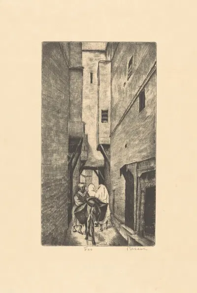Straat te Fez by Jo Bezaan, 1904-1943 — digital art print download