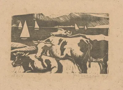 Vee bij de kust by Jo Bezaan, 1924 — digital art print download