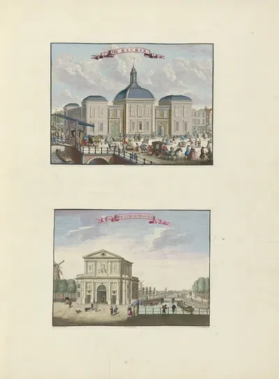 Beurs Delftse Poort De Beurs d'Delfsche Poort by Johannes de Vouw, 1694-1695 — digital art print download