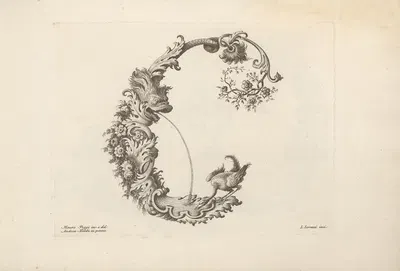 Буква C by Мауро Погги, 1745-1765 — digital art print download