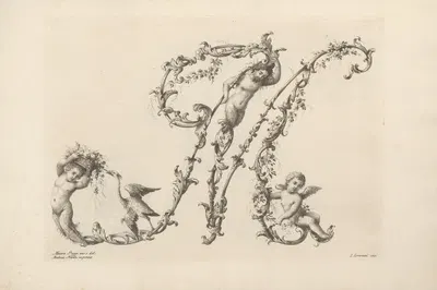 Буква М by Мауро Погги, 1745-1765 — digital art print download