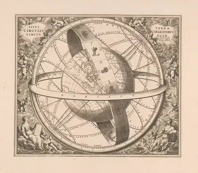 Карта мира по системе Птолемея by Петер Шенк Старший, 1660-1708 — digital art print download