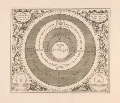Карта неба системы Птолемея by Петер Шенк Старший, 1660-1708 — digital art print download