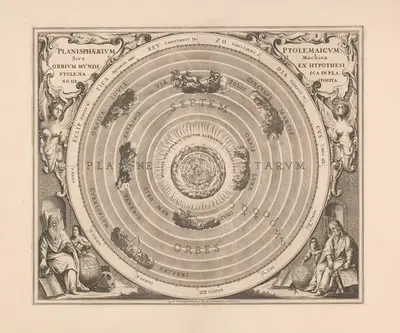Карта неба системы Птолемея by Петер Шенк Старший, 1660-1708 — digital art print download