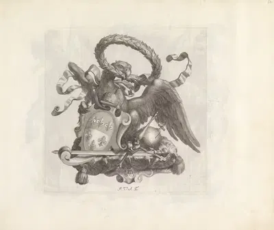 Adelaar met het wapen van de doge van Venetië by Robert van Audenaerde, 1673-1743 — digital art print download