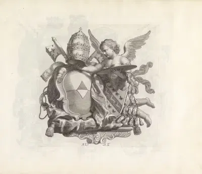 Engel met twee wapenschilden by Robert van Audenaerde, 1673-1743 — digital art print download