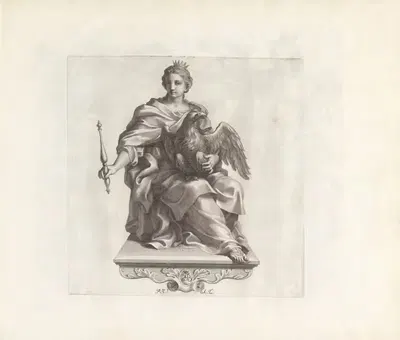 Personificatie van de Koninklijke Souvereiniteit by Robert van Audenaerde, 1673-1743 — digital art print download
