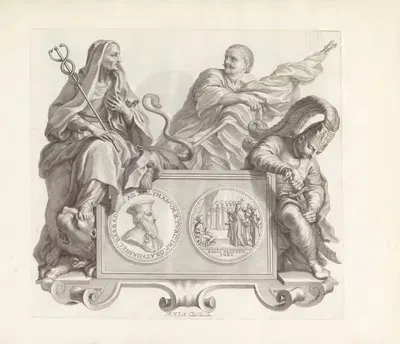 Portret van Daniele Barbarigo met de personificatie van de Kracht van Welsprekendheid by Robert van Audenaerde, 1673-1743 —…