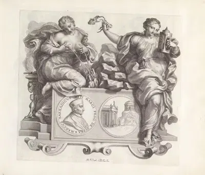 Portret van Marco Barbarigo en de personificaties Goedertierenheid en Openhartigheid by Robert van Audenaerde, 1673-1743 —…
