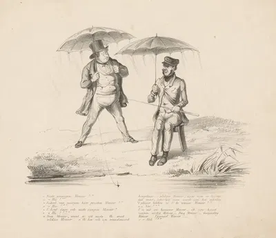 Мужчина в разговоре с рыбаком by Александр Вер Хуэл, 1832 - 1897 — digital art print download