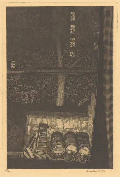 Задний двор ночью by Аренд Хендрикс, 1911 - 1931 — digital art print download