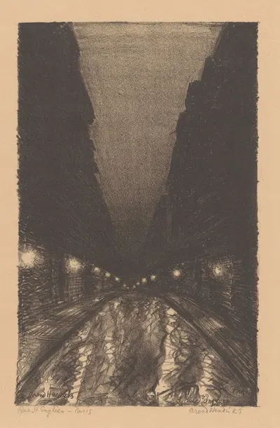 Улица д'Анжийен, Париж by Аренд Хендрикс, 1911 - 1931 — digital art print download