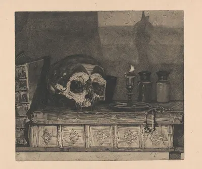 Stilleven met schedel by Arend Hendriks, 1911 - 1943 — digital art print download