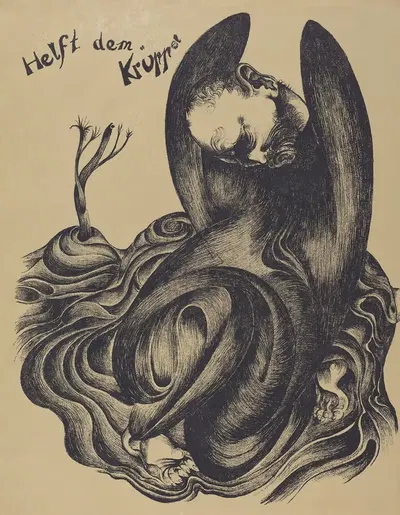 Помогите калекам by Генрих Хёрле, 1920 — digital art print download
