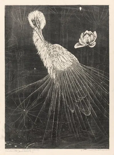 Zilverreiger (toiletmakend) by Анри Верстайнен, 1892-1940 — digital art print download