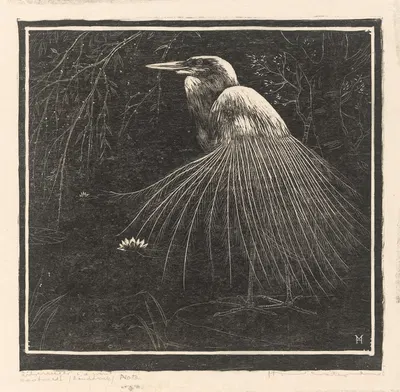 Zilverreiger in de wind by Анри Верстайнен, 1892-1940 — digital art print download