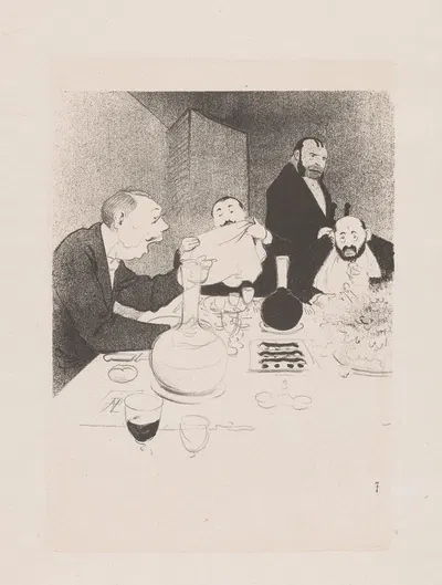 Il est décoré et ses amis lui offrent un banquet by Hermann-Paul, 1895 — digital art print download
